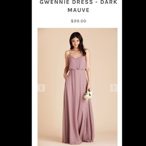Birds Grey Dress (Gwennie) Dark Mauve, size XS